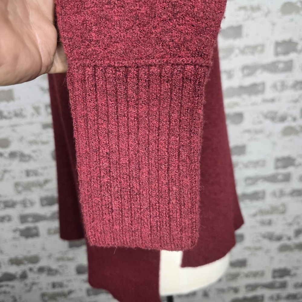 J Crew Sweater Womens Small Maroon Turtleneck Side Slits‎ Supersoft Alpaca Yarn - Picture 5 of 15